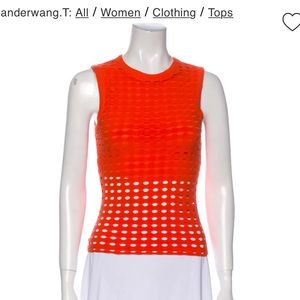 T by ALEXANDER WANG Orange Eyelet Top 🍊